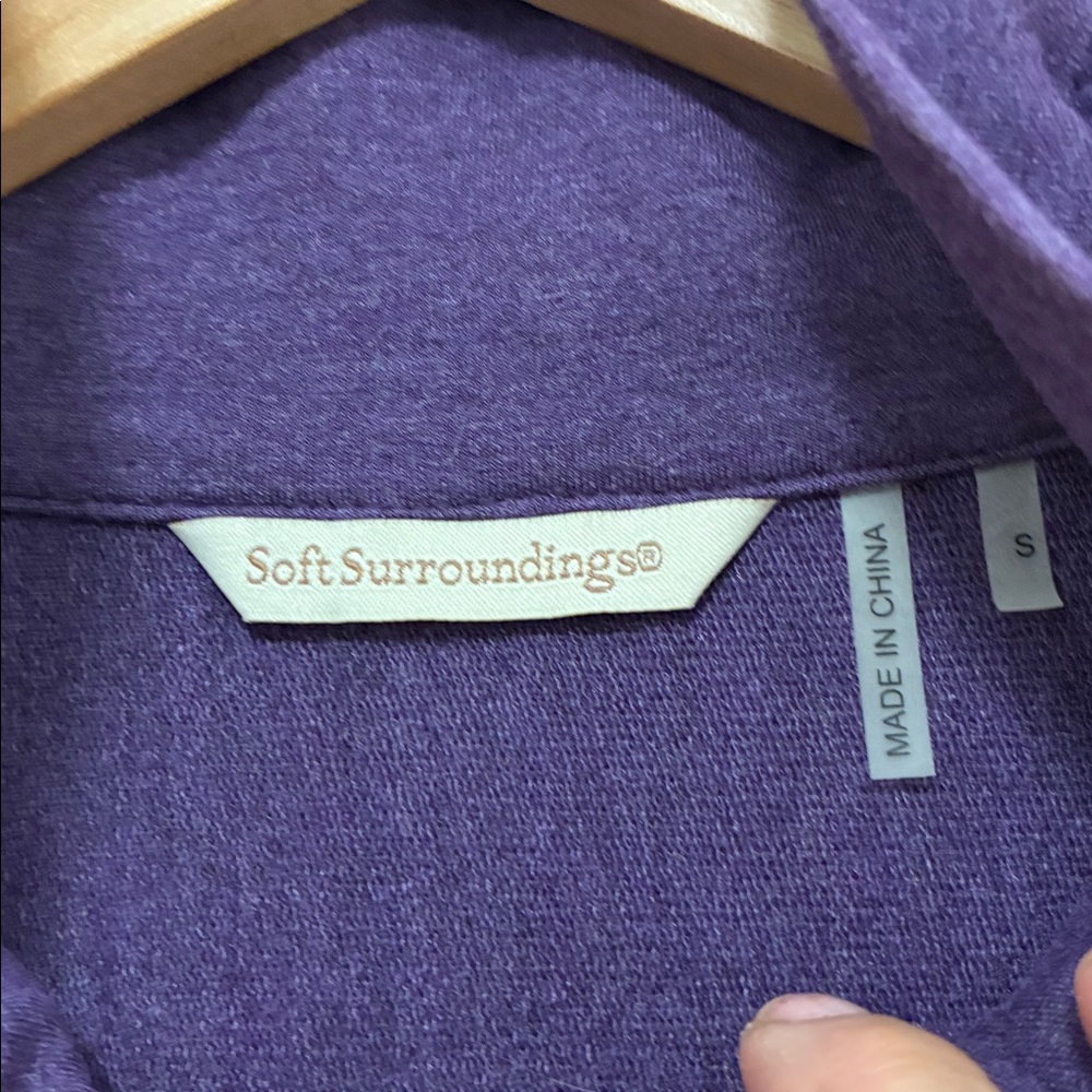 Soft Surroundings Purple Topper - Picture 2 of 11